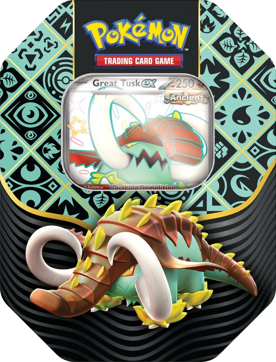 Pokémon TCG: Scarlet & Violet—Paldean Fates – Great Tusk ex Tin